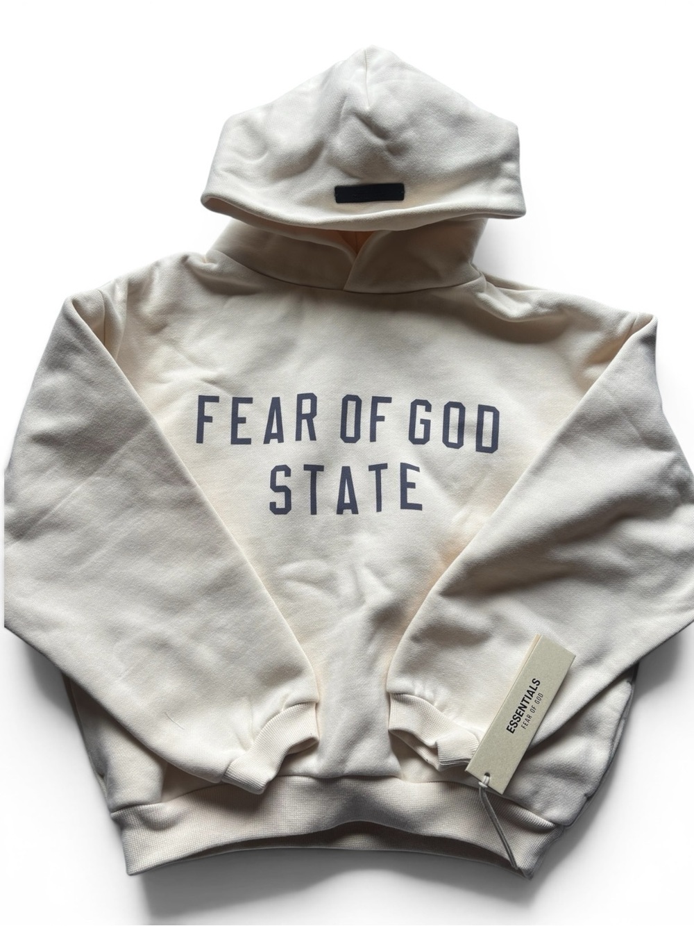 Fear of God Crewneck Sweatshirt - Cream with Navy Print